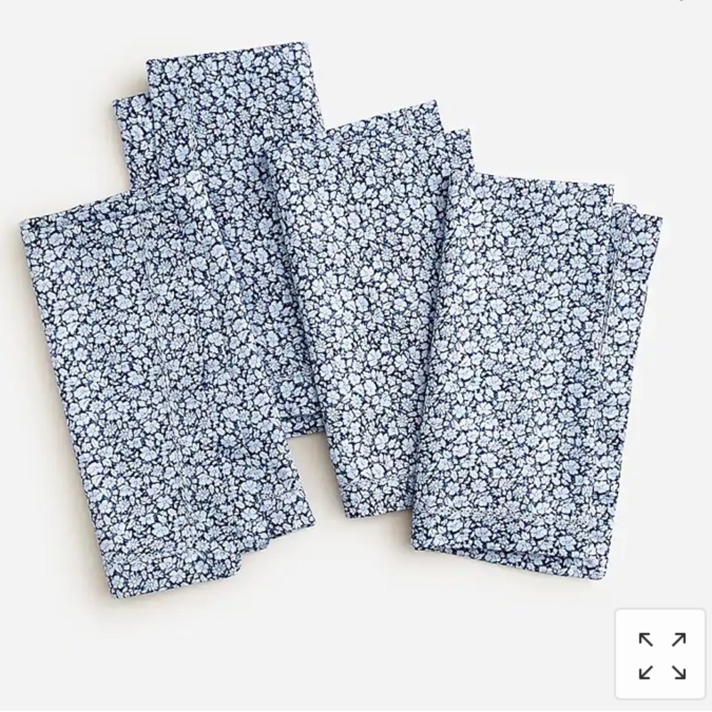 J. CREW Liberty London Print Limited Edition Set Of Four Cotton Napkins NWT